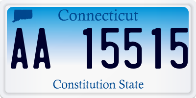 CT license plate AA15515