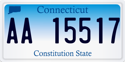 CT license plate AA15517