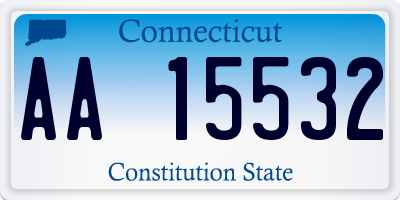 CT license plate AA15532