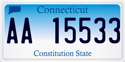 CT license plate AA15533