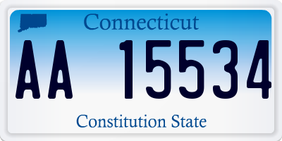 CT license plate AA15534