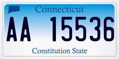 CT license plate AA15536