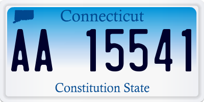 CT license plate AA15541