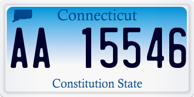 CT license plate AA15546