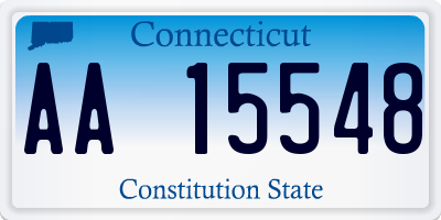 CT license plate AA15548