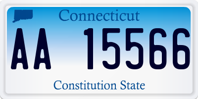 CT license plate AA15566