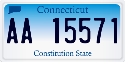 CT license plate AA15571