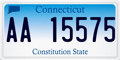 CT license plate AA15575