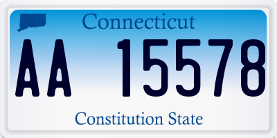 CT license plate AA15578