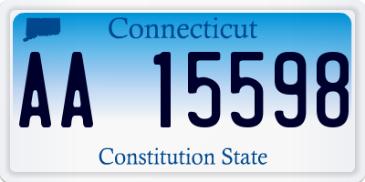 CT license plate AA15598