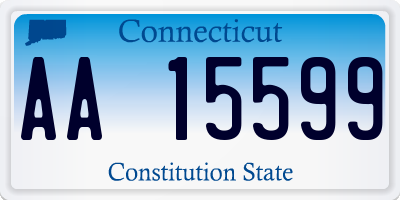 CT license plate AA15599