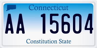 CT license plate AA15604