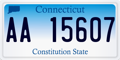 CT license plate AA15607