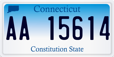 CT license plate AA15614