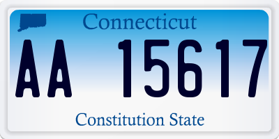 CT license plate AA15617