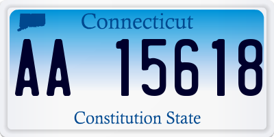 CT license plate AA15618