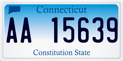 CT license plate AA15639