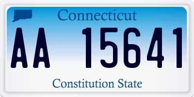 CT license plate AA15641