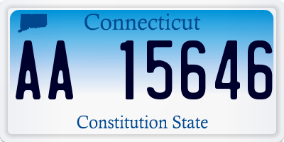 CT license plate AA15646