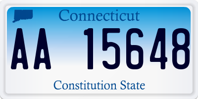 CT license plate AA15648