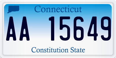 CT license plate AA15649
