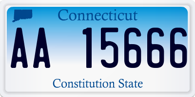 CT license plate AA15666