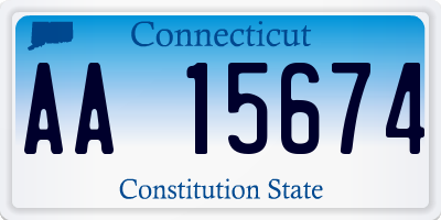 CT license plate AA15674