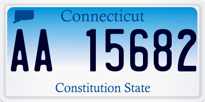 CT license plate AA15682