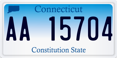 CT license plate AA15704