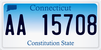 CT license plate AA15708