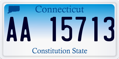 CT license plate AA15713