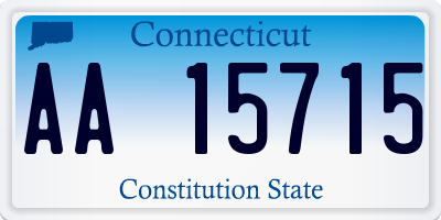 CT license plate AA15715