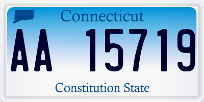 CT license plate AA15719