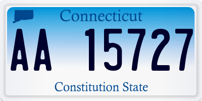 CT license plate AA15727
