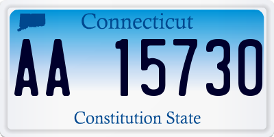 CT license plate AA15730