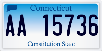 CT license plate AA15736