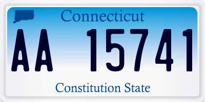 CT license plate AA15741