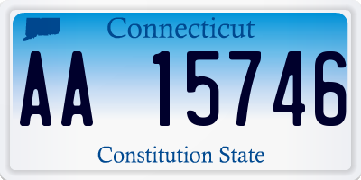 CT license plate AA15746