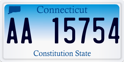 CT license plate AA15754