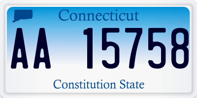 CT license plate AA15758