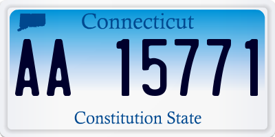 CT license plate AA15771