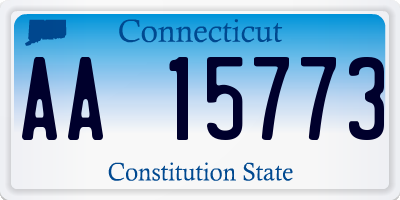 CT license plate AA15773