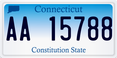 CT license plate AA15788