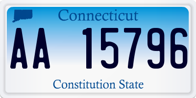 CT license plate AA15796