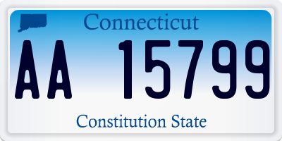 CT license plate AA15799