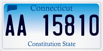 CT license plate AA15810