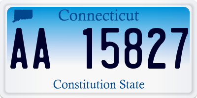 CT license plate AA15827