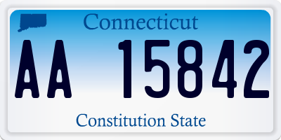 CT license plate AA15842