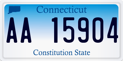 CT license plate AA15904