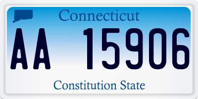 CT license plate AA15906